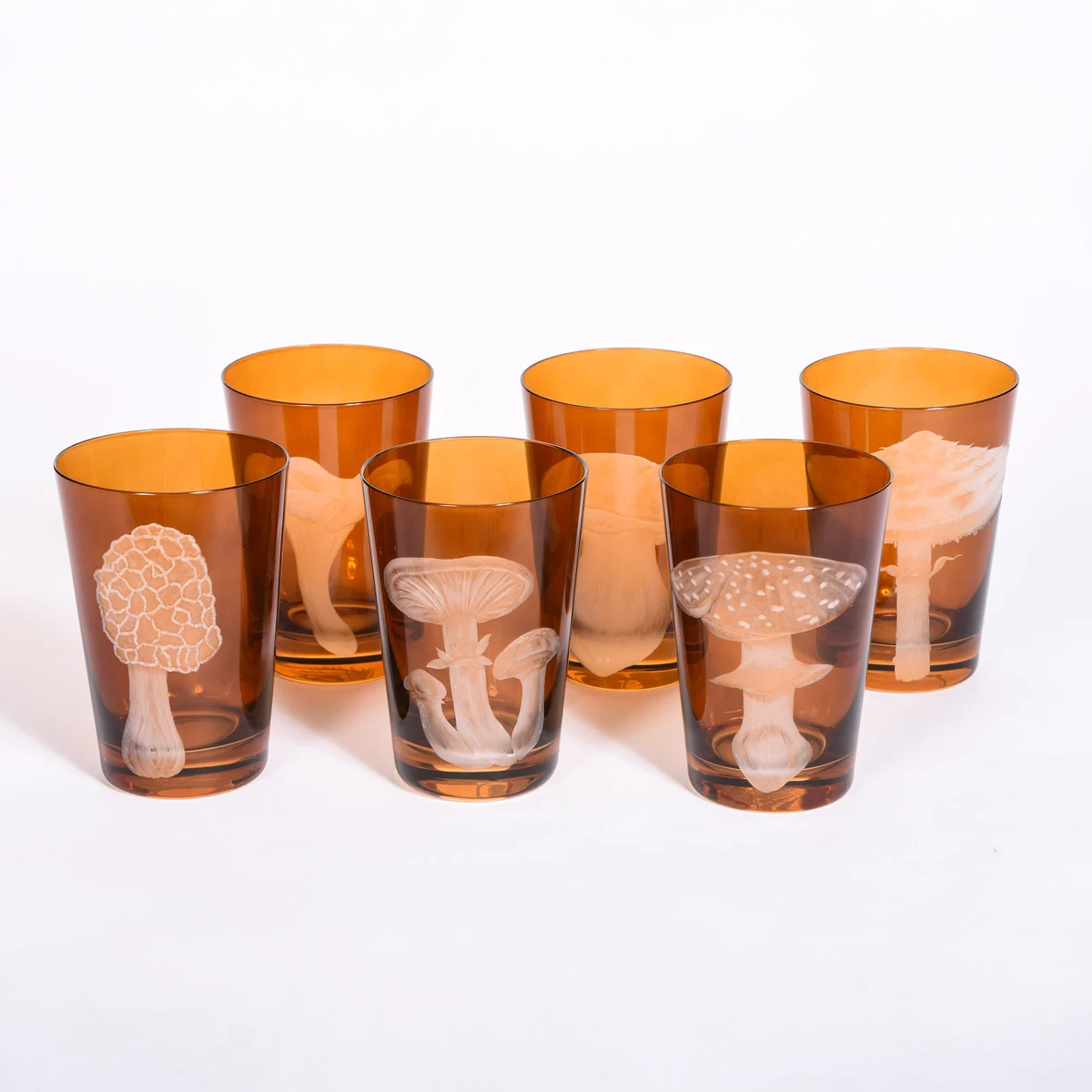 Artel Mushroom Tumblers in Walnut