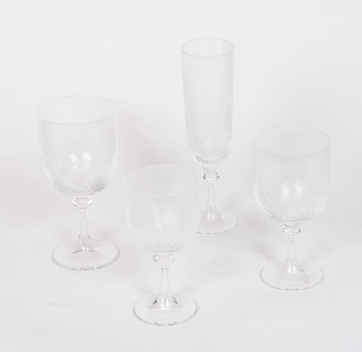 Nason Moretti Clear Twisted Glasses