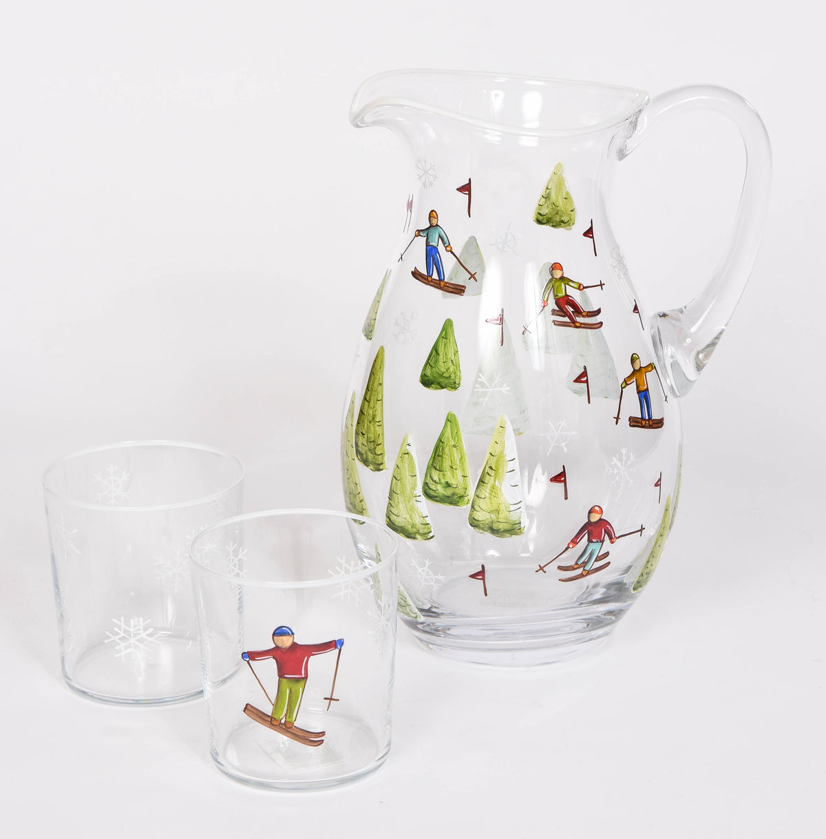 Skiers and Snowflakes Collection