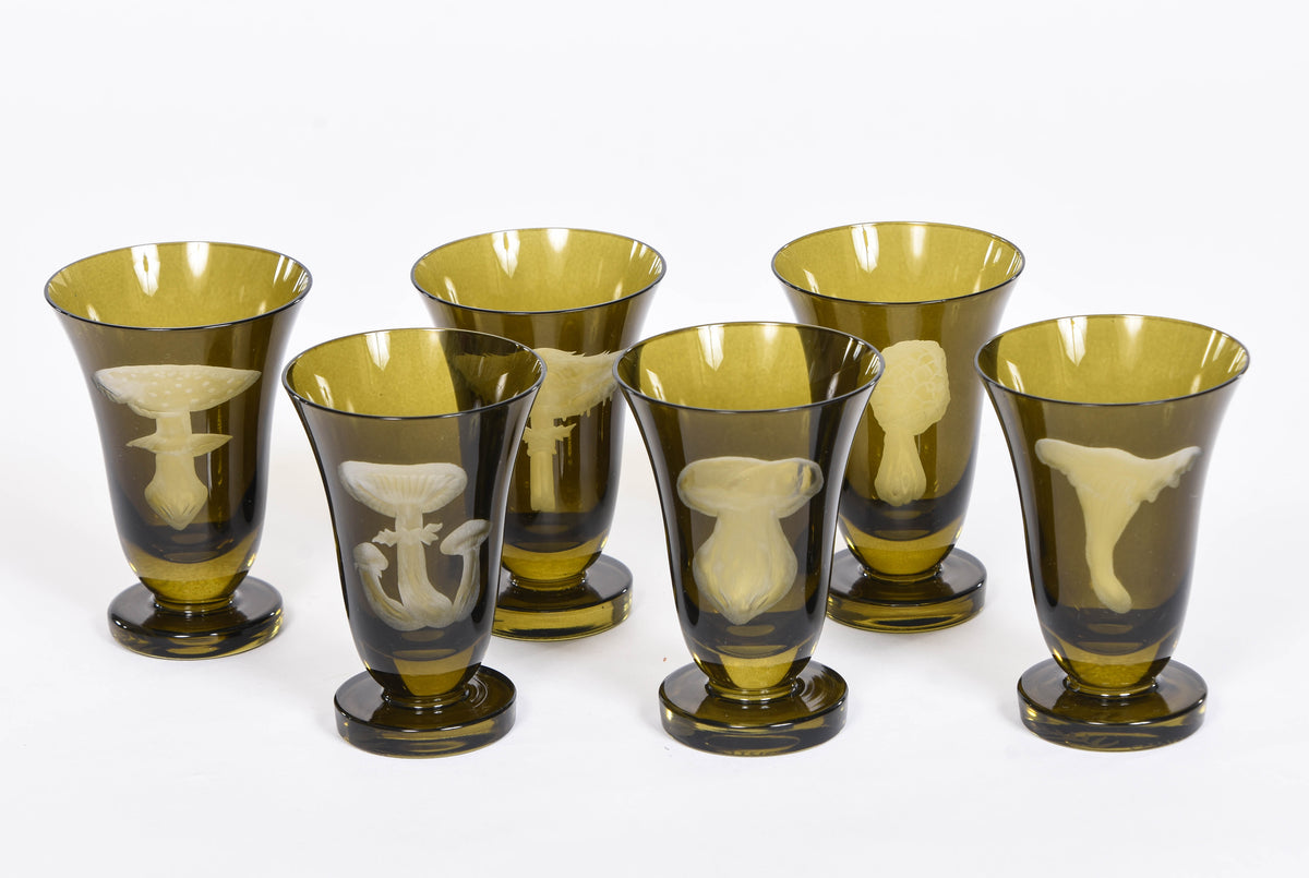 Mushroom Stemless Goblet Set Of 6