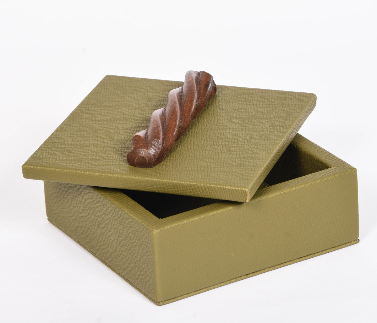 Square Box with Wooden Handle