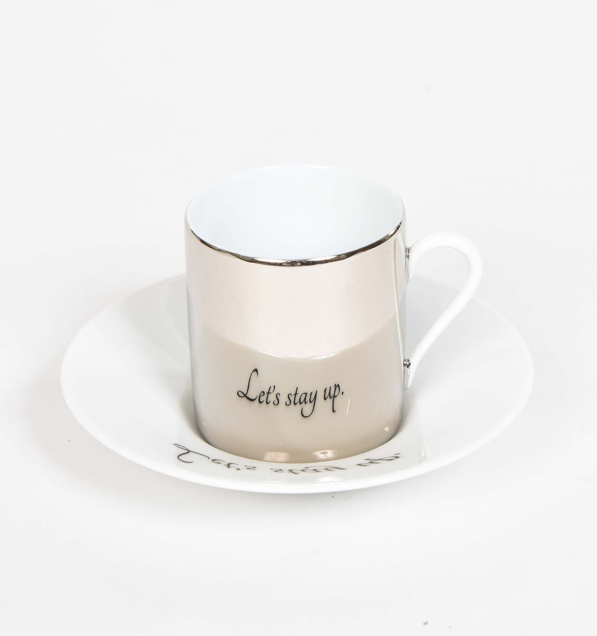 Mirrored Quotes Espresso Cups