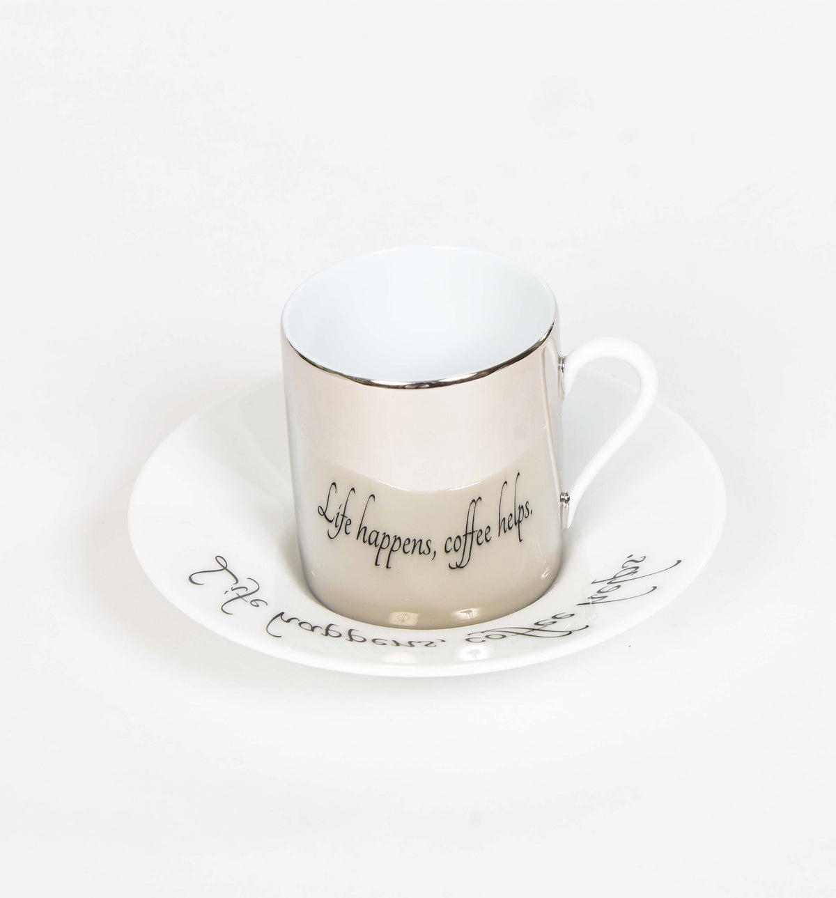 Mirrored Quotes Espresso Cups