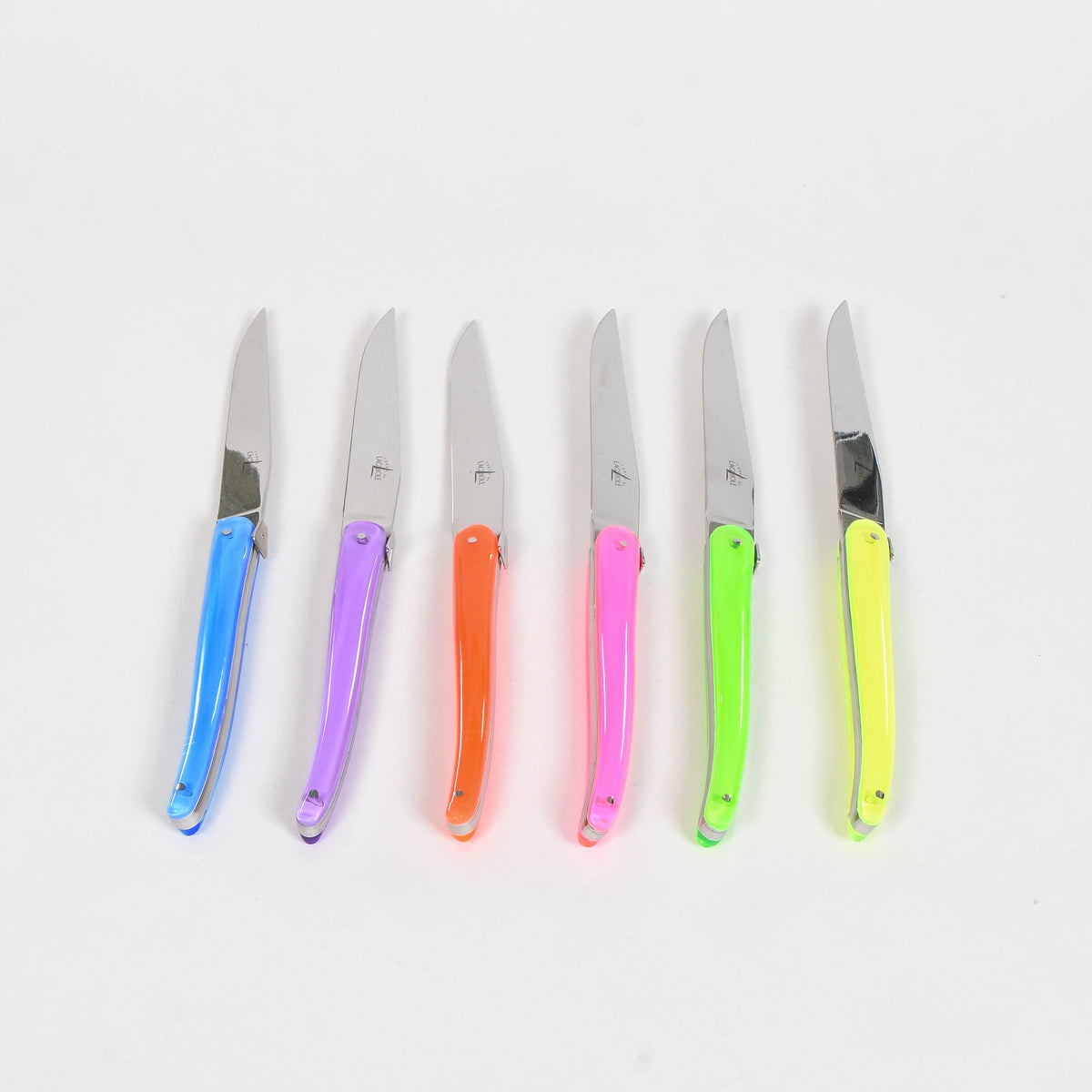 Set of 6 Flourescent Steak Knives
