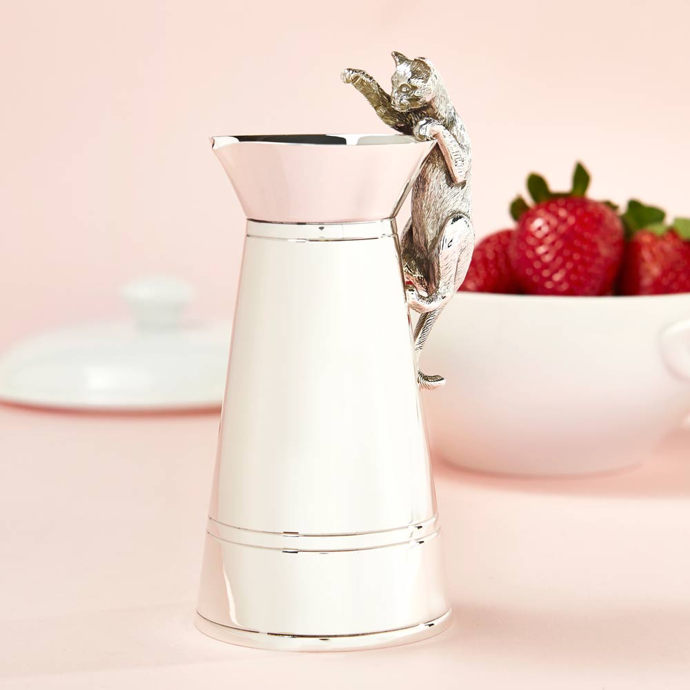Silver 'Cat that Got the Cream' Jug