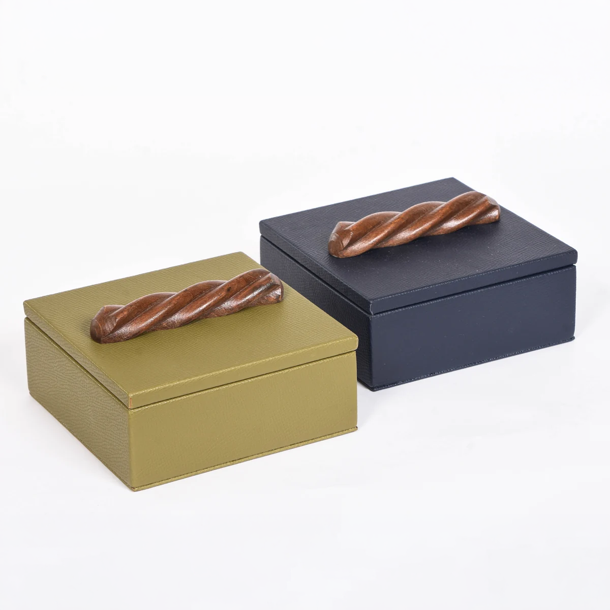 Square Box with Wooden Handle