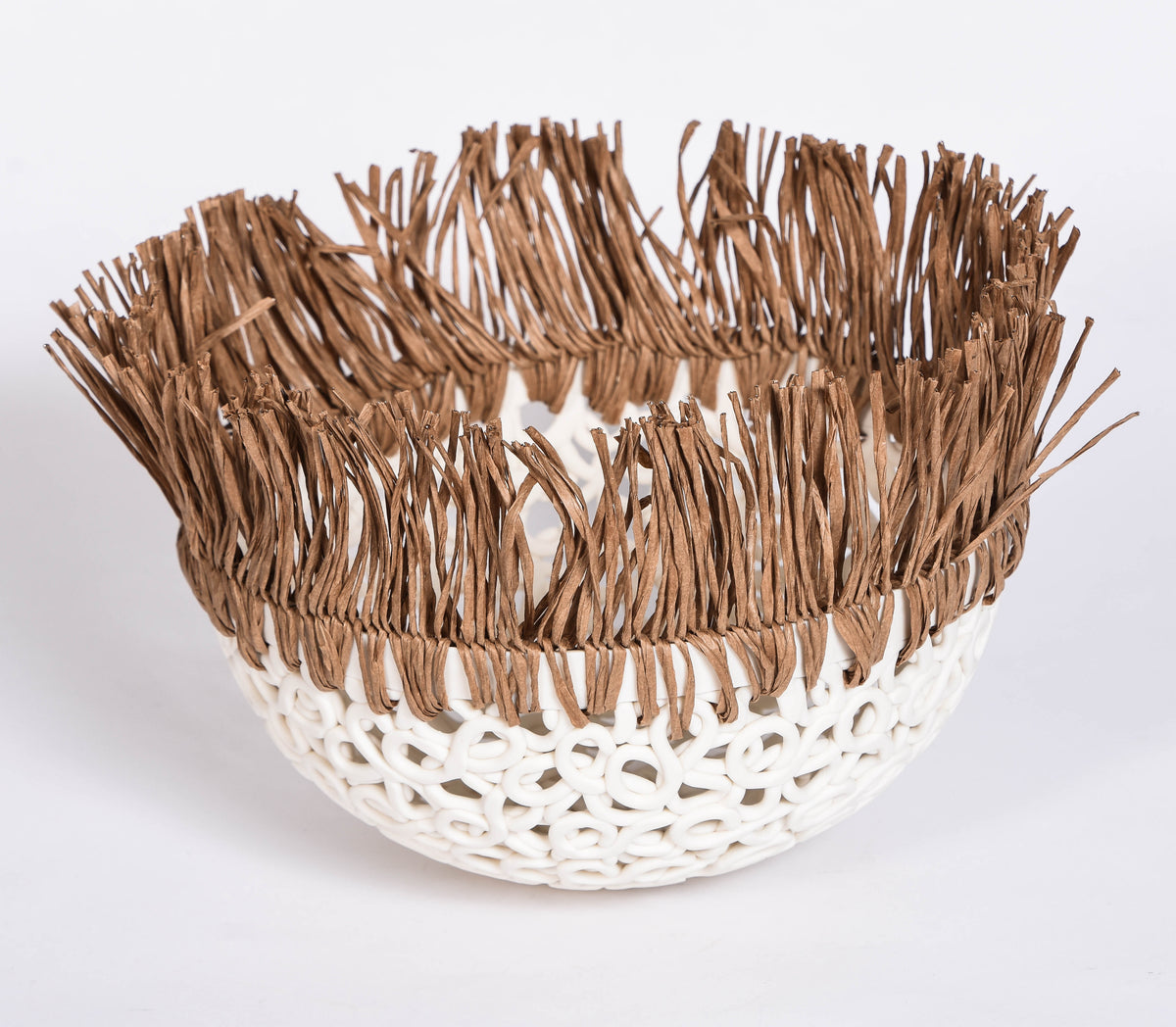 Biscuit Porcelain Spaghetti Bowls