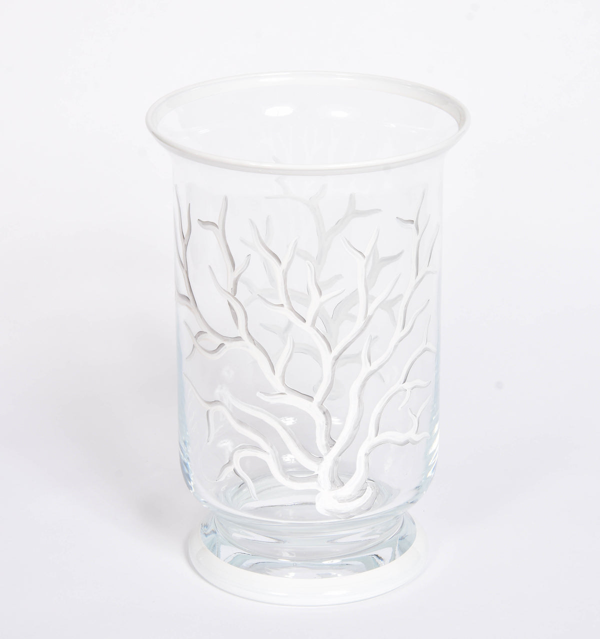 White Coral Hurricane Lamp