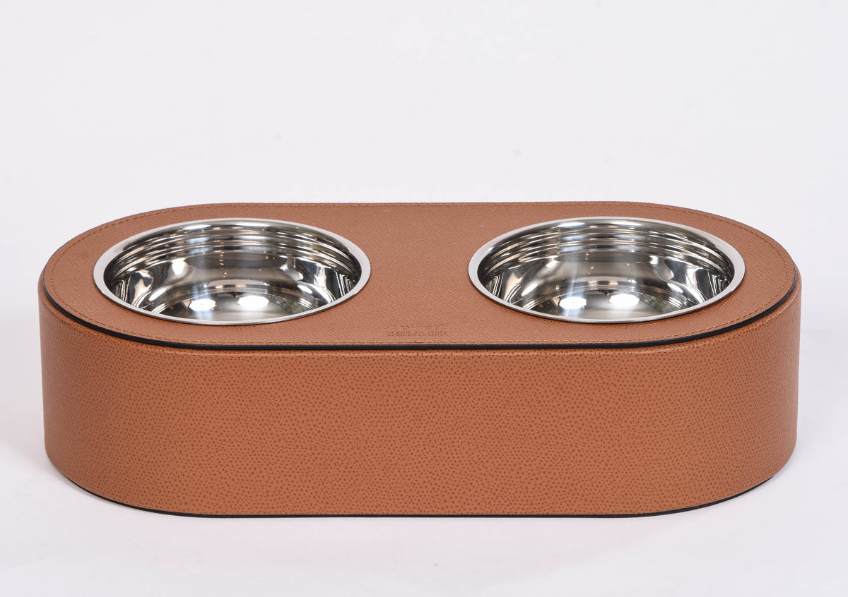 Leather Dog or Cat Bowl