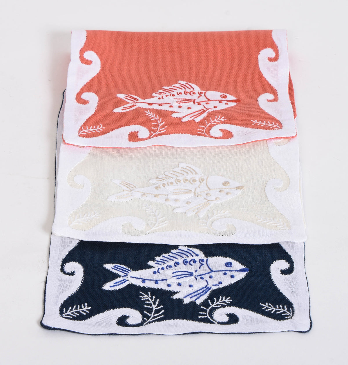 Set of 6 Fish Cocktail Napkins